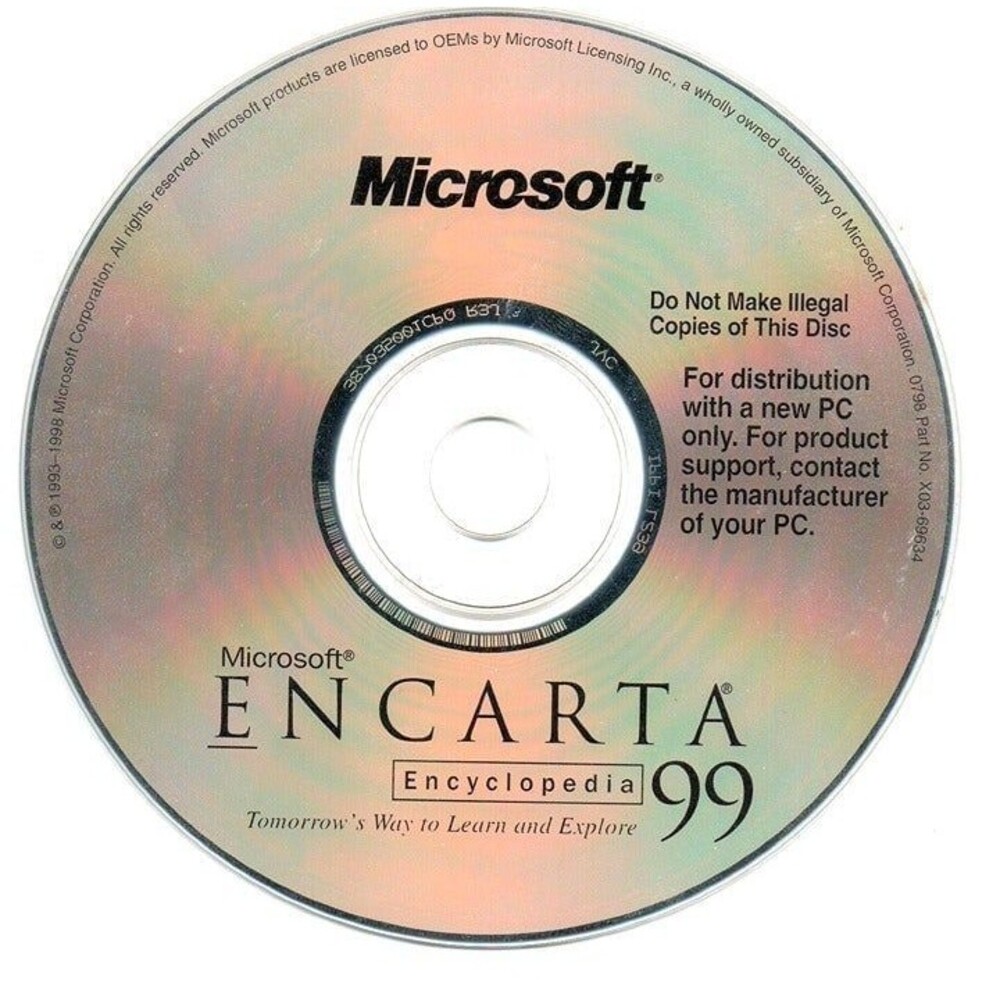 Vintage PC CD-ROM Encarta 99 Encyclopedia